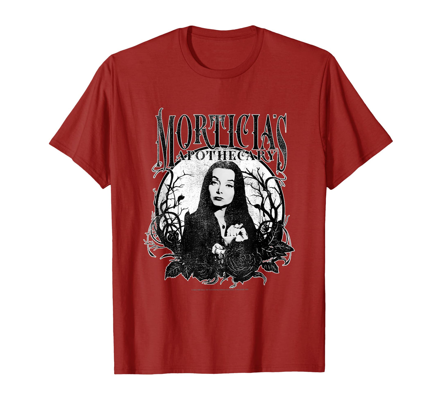 The Addams Family Morticia's Apothecary Dark Gothic Floral T-Shirt