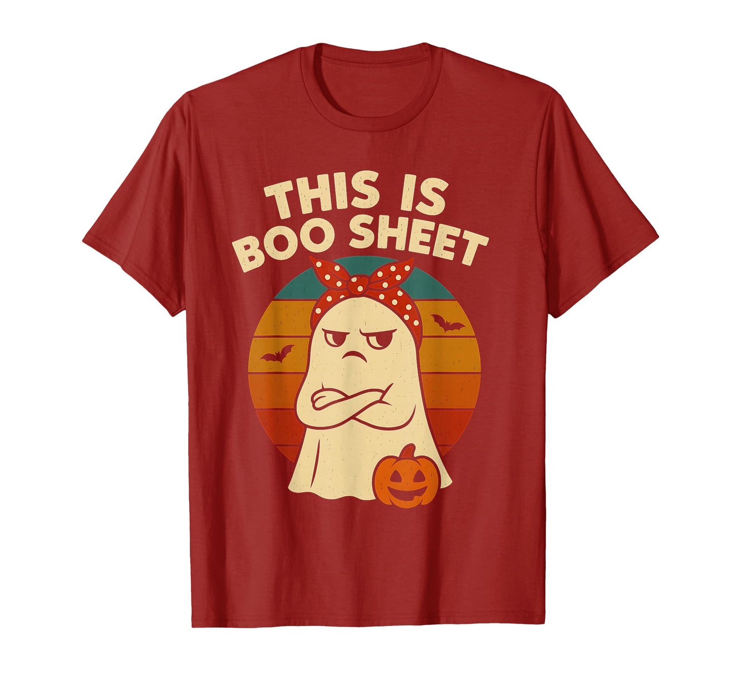 This is Boo Sheet Ghost Retro Halloween Costume Men Women T-Shirt
