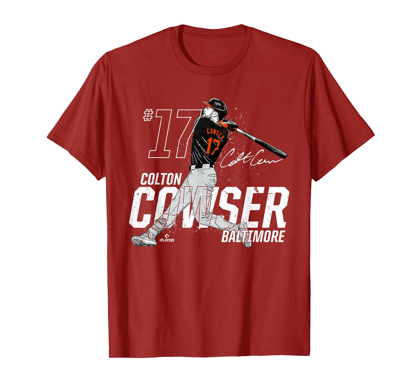 Dynamic Pose Colton Cowser Baltimore Baseball MLBPA T-Shirt