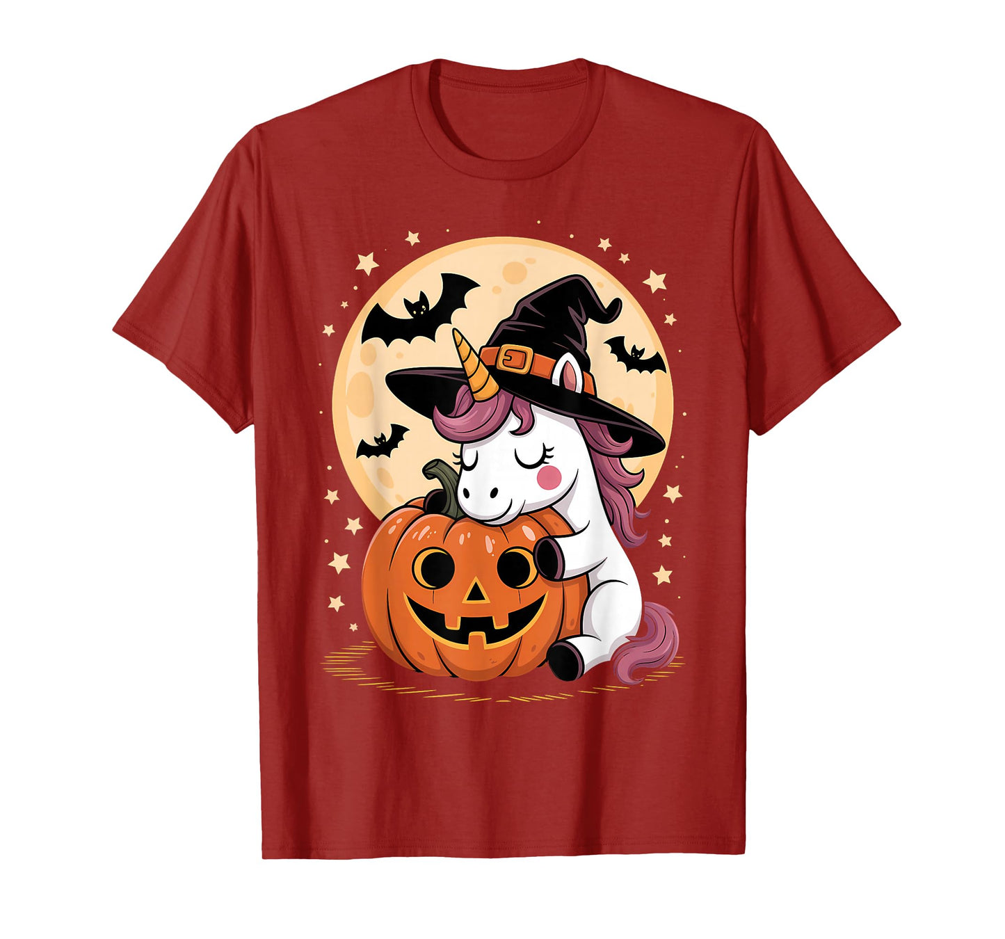 Halloween Unicorn Witch Hat Pumpkin Spooky T-Shirt