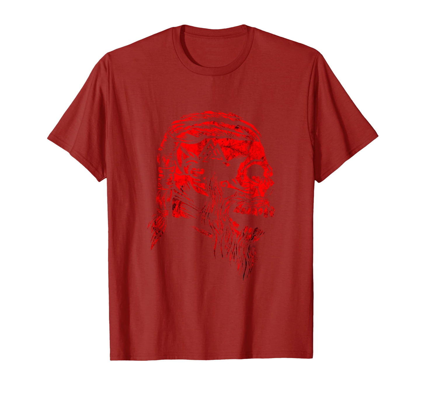 Viking Skull Odin Valhalla Valknut Symbol Viking Warrior T-Shirt