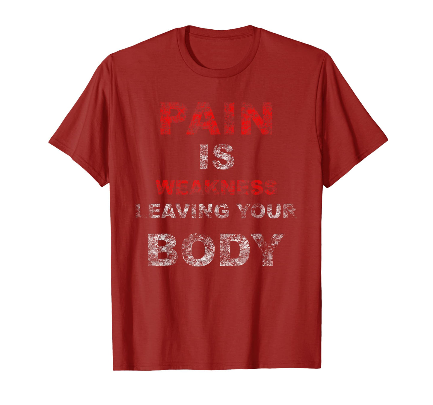 Pain Is Weakness Leaving Your Body Workout Training Gym T-Shirt