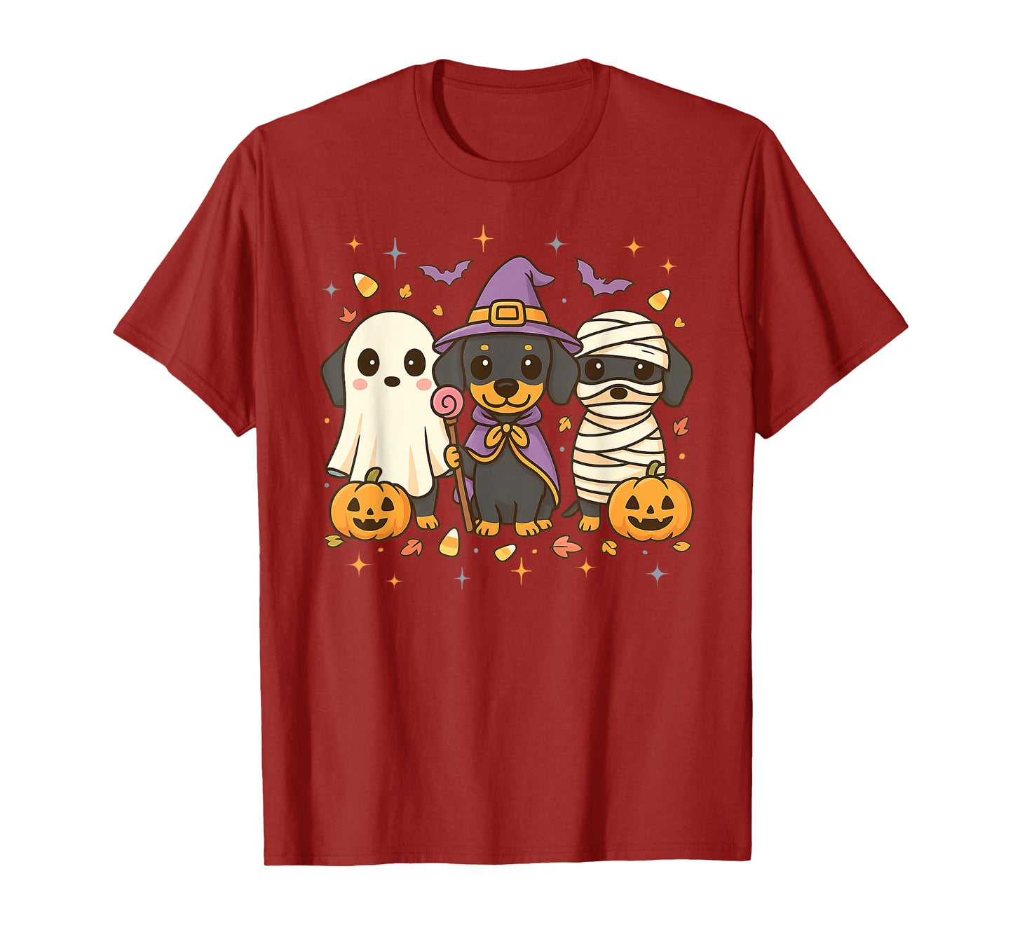 Dachshund Happy Halloweiner Boo Witch Funny Halloween Dog T-Shirt