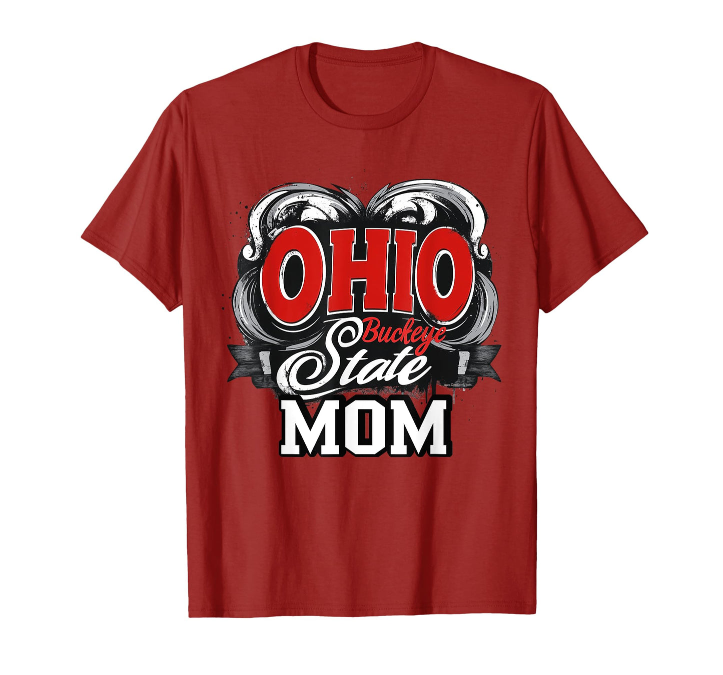 Ohio Mom Buckeye State Swirl Cute Womens Mothers Day Gift T-Shirt