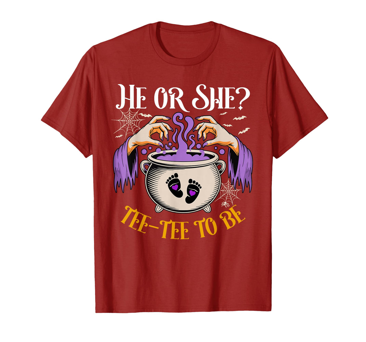 He Or She Tee Tee to Be Baby Reveal Halloween Costume T-Shirt