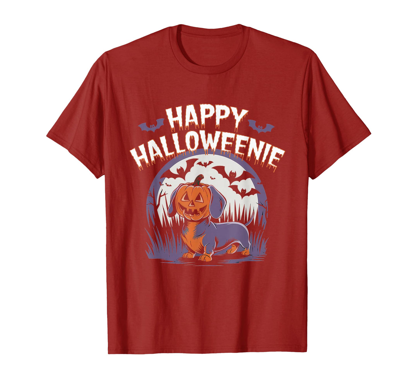 Happy Halloweenie Tshirt Women Men Wiener Monster Party T-Shirt