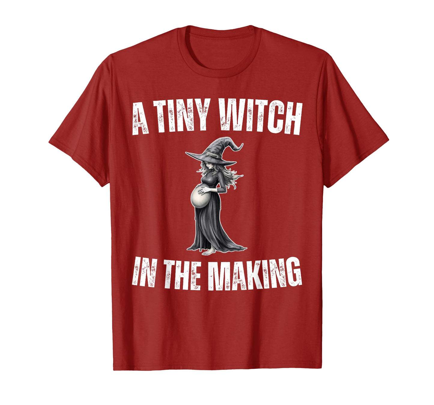 A Tiny Witch in The Making Halloween Pregnancy Announcement T-Shirt