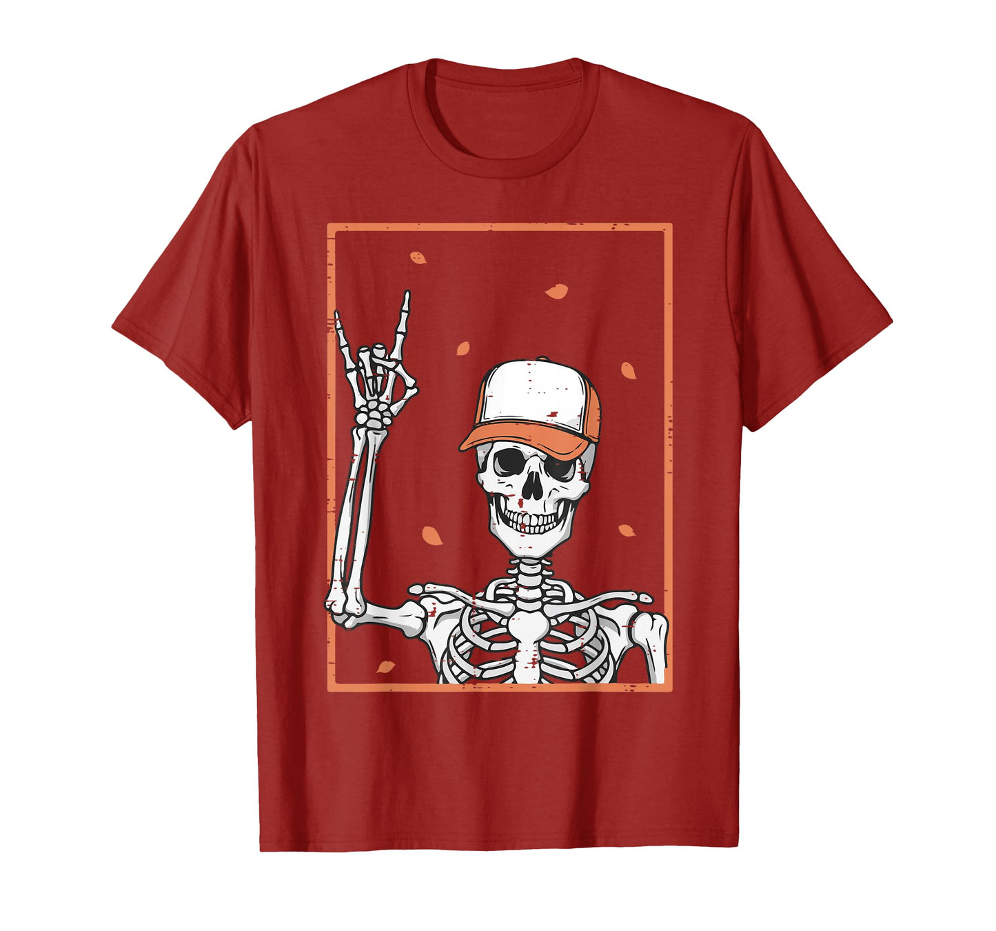 Halloween Skeleton Rock Hand Rocker Costume Men Boys Kids T-Shirt