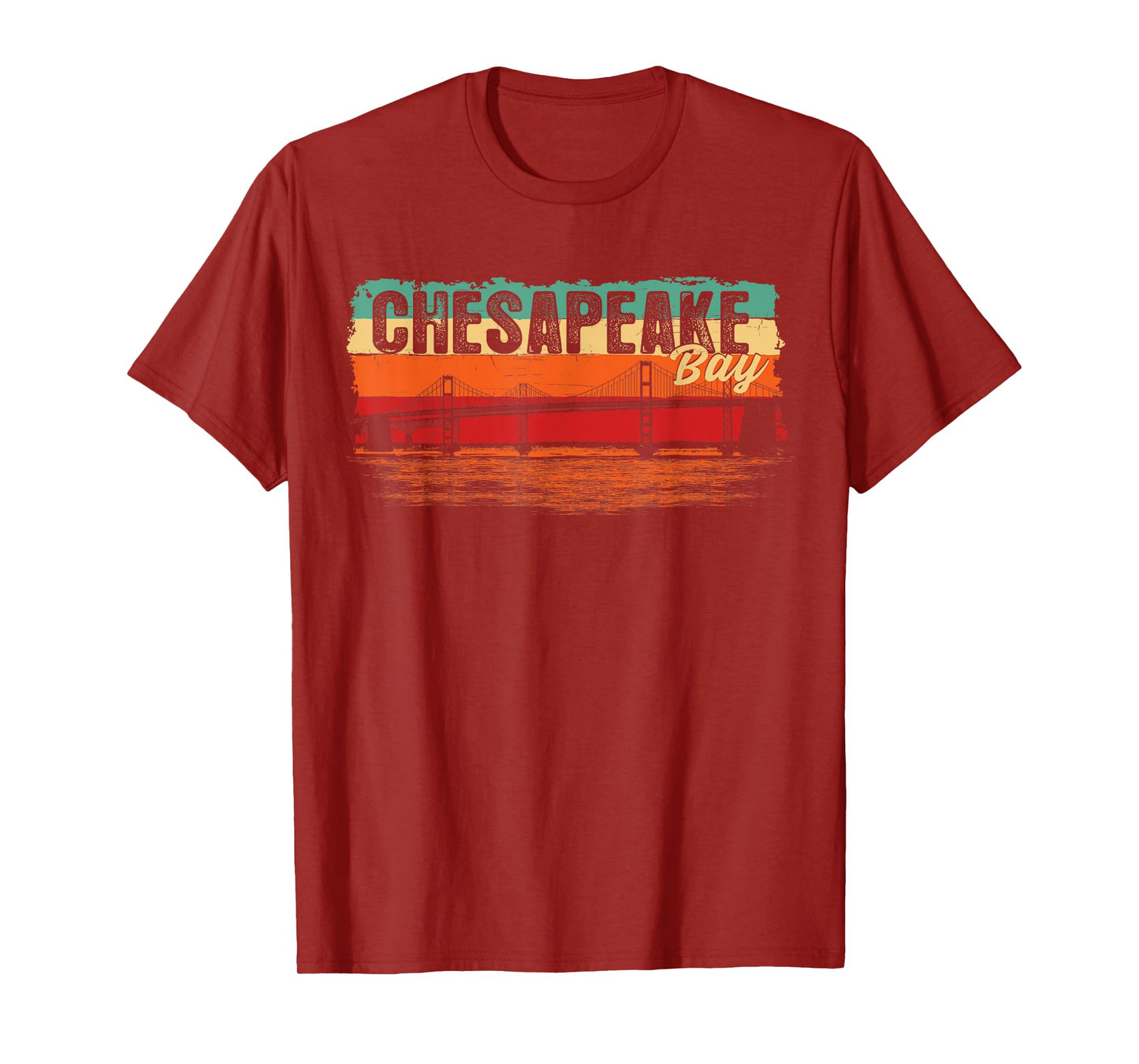 Retro Vintage Sunset Chesapeake Bay T-Shirt