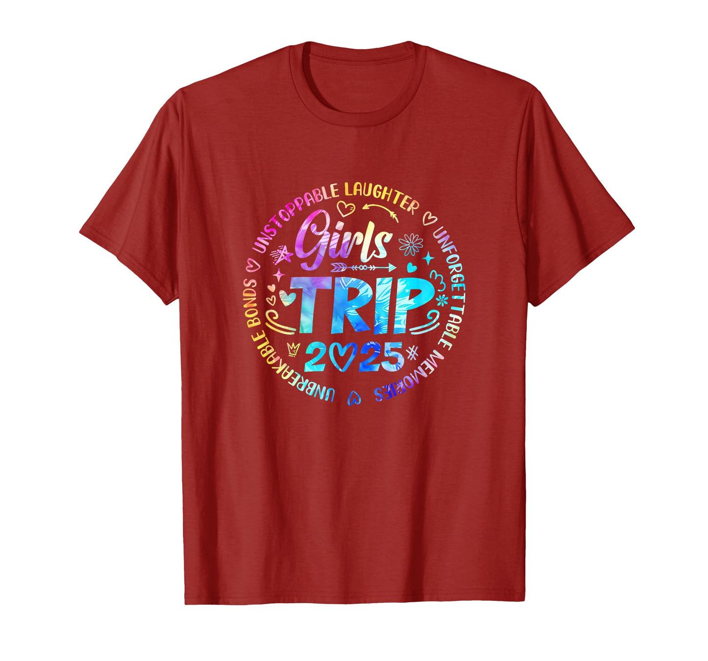 Girls Trip 2025 Friends Weekend Sisters Vacation Matching T-Shirt