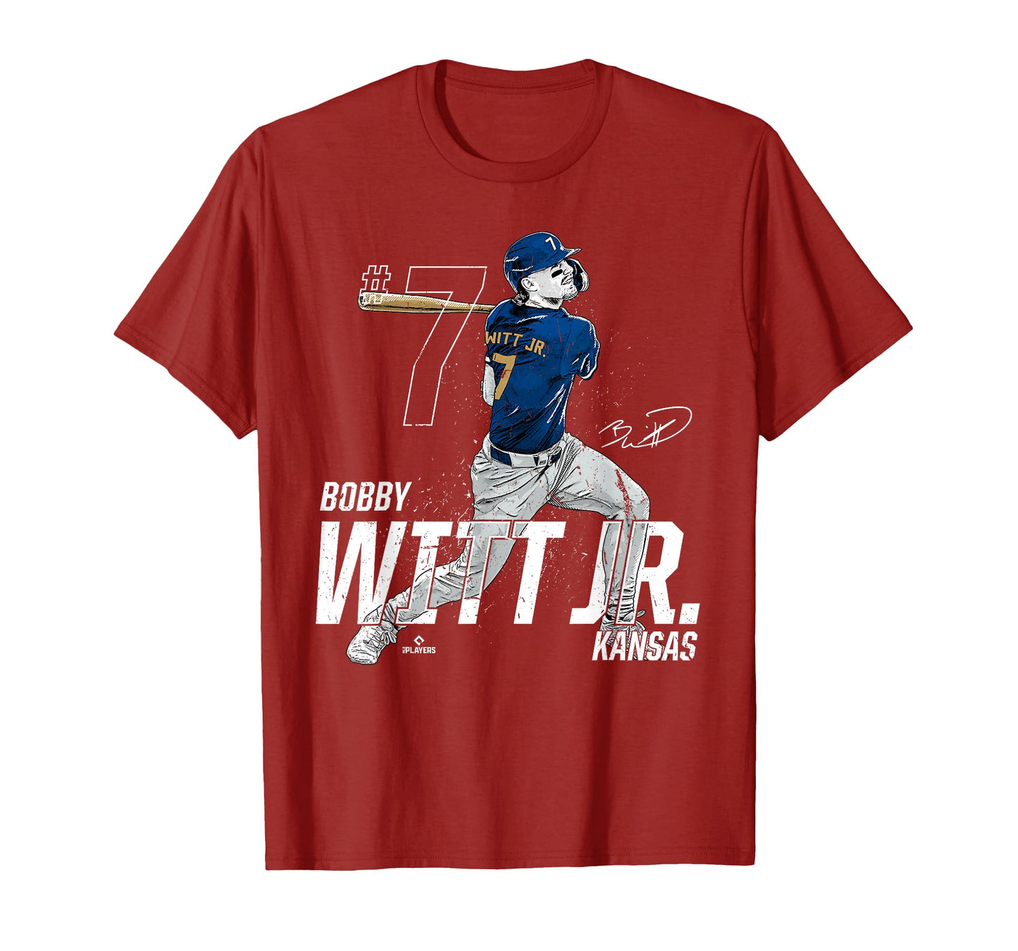 Dynamic Pose Bobby Witt Jr Kansas City Baseball MLBPA T-Shirt