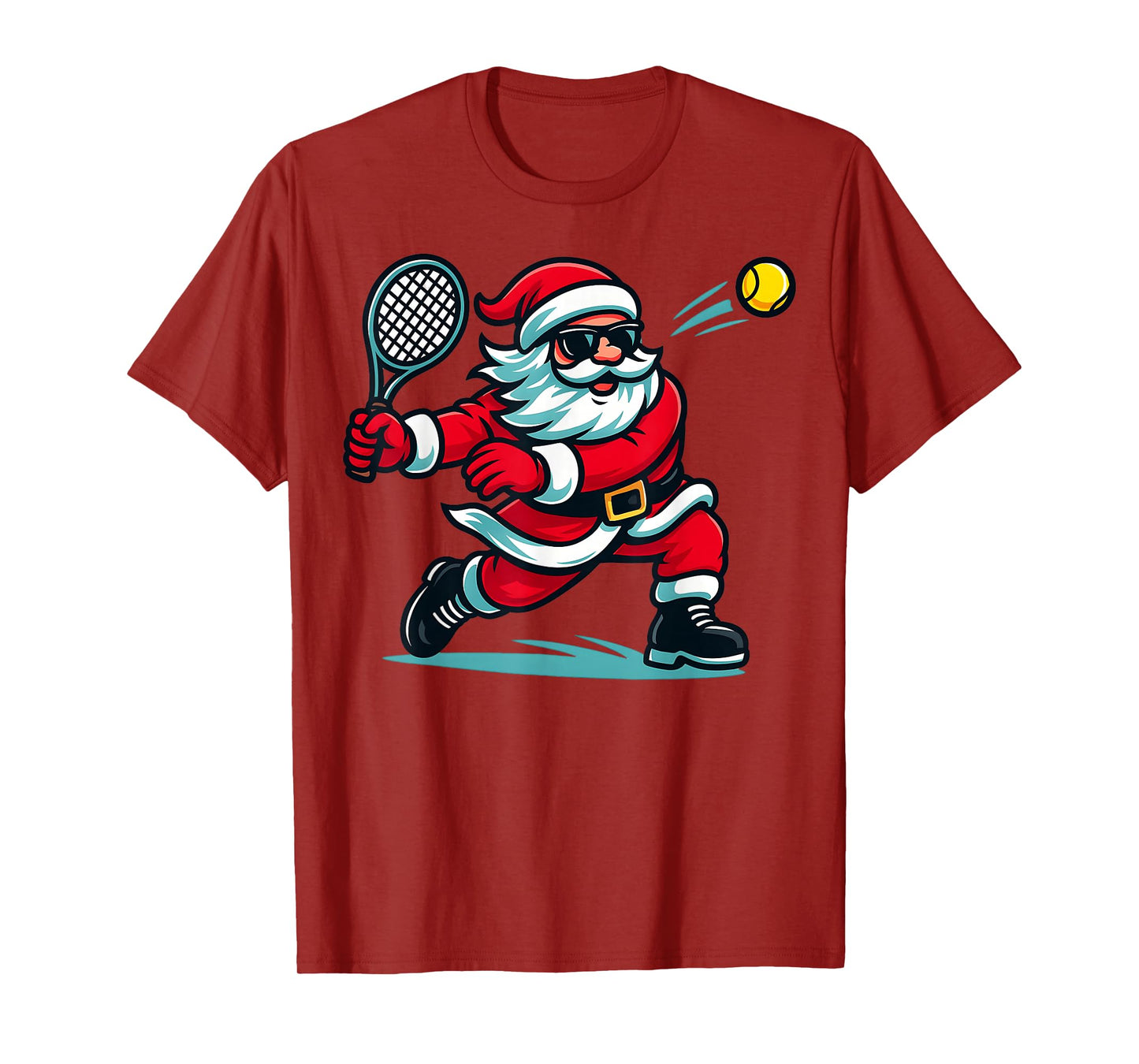 Cute Christmas Tennis Player Santa Xmas Boys Girls Men Kids T-Shirt