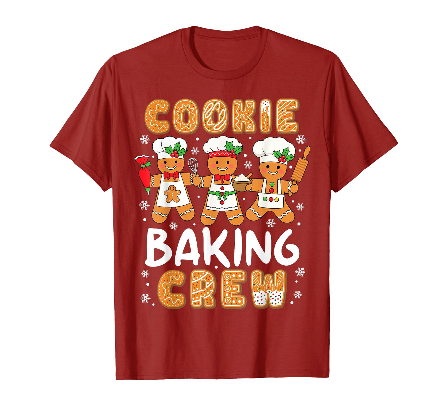 Cookie Baking Crew Christmas Funny Gingerbread Lovers Kids T-Shirt