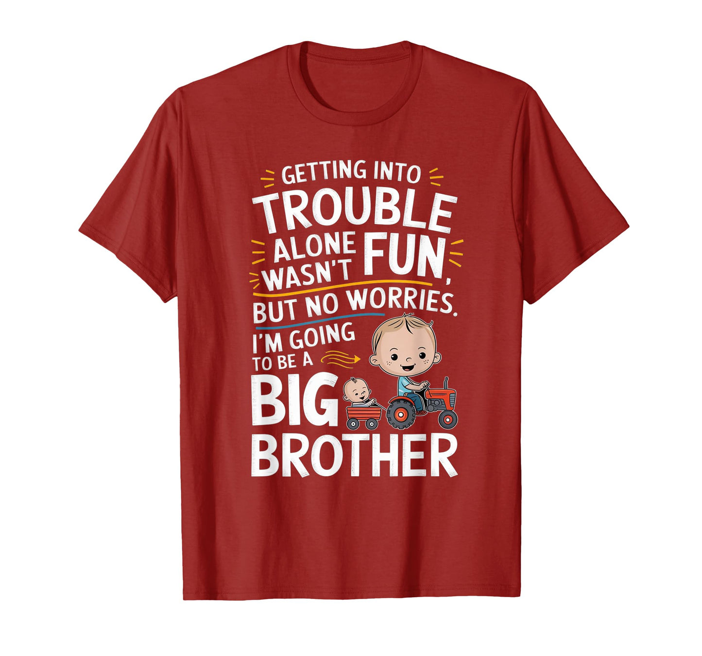 Promoted to Big Design Brother Funny Tractor Toddlers & Kids T-Shirt