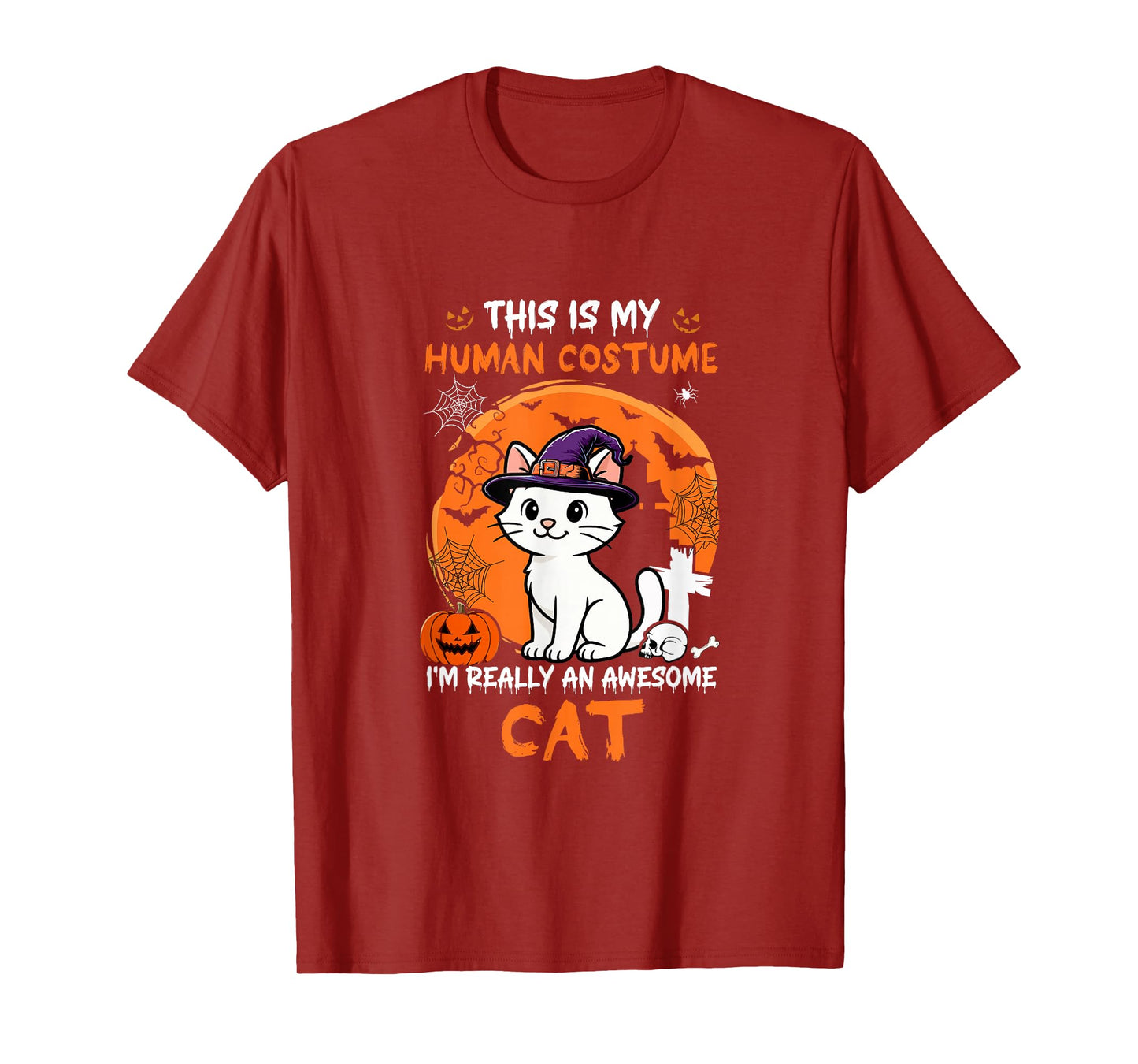 Human Costume Proud Awesome Cat Halloween Cat Owner Lover T-Shirt