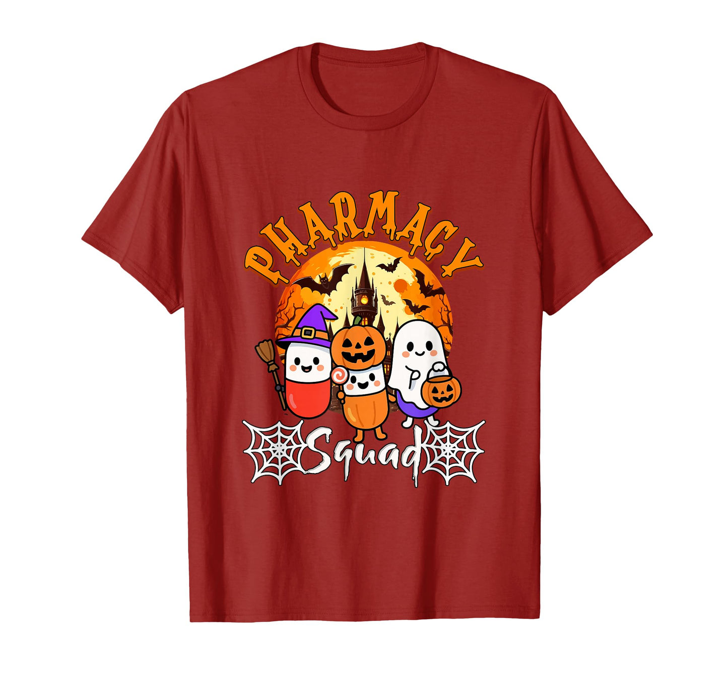Pharmacy Squad Halloween Three Horror Pills Cosplay Boo T-Shirt