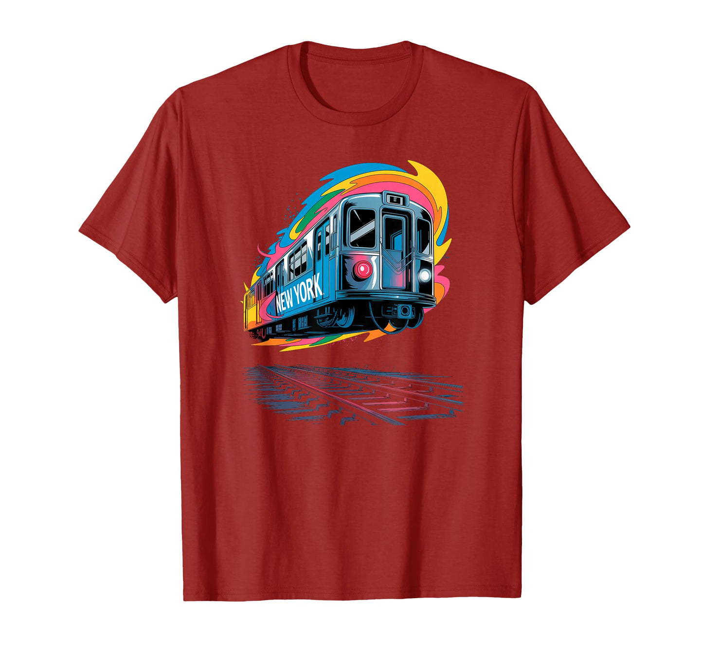 New York City Transit Bold Urban Train-Inspired Design T-Shirt