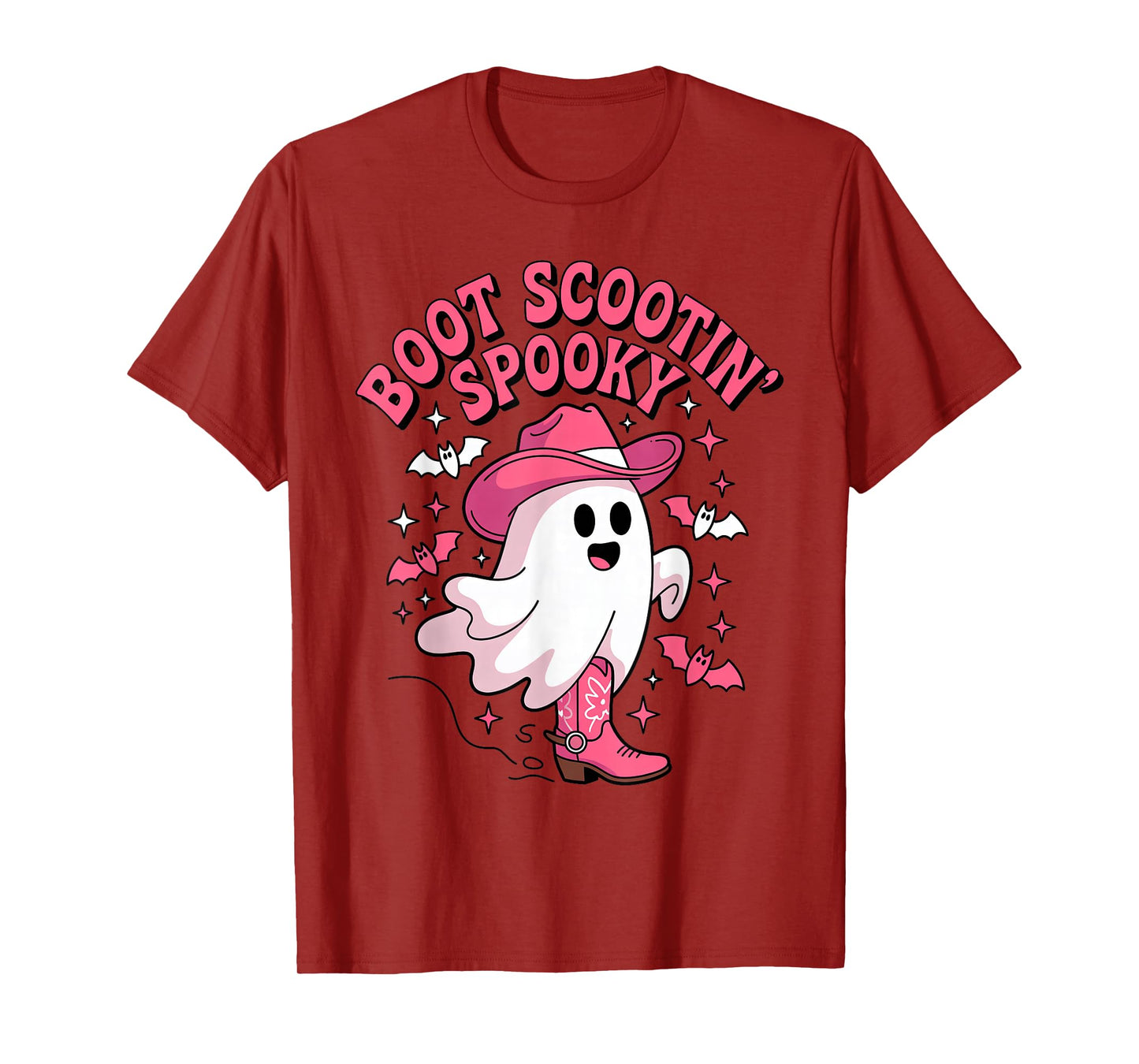 Boot Scootin Spooky Cute Ghost Cowboy Costume Kids Halloween T-Shirt
