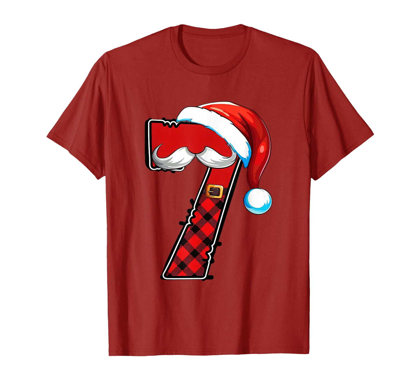 Number 7 Santa Christmas 67 Meme Matching Family Costume T-Shirt