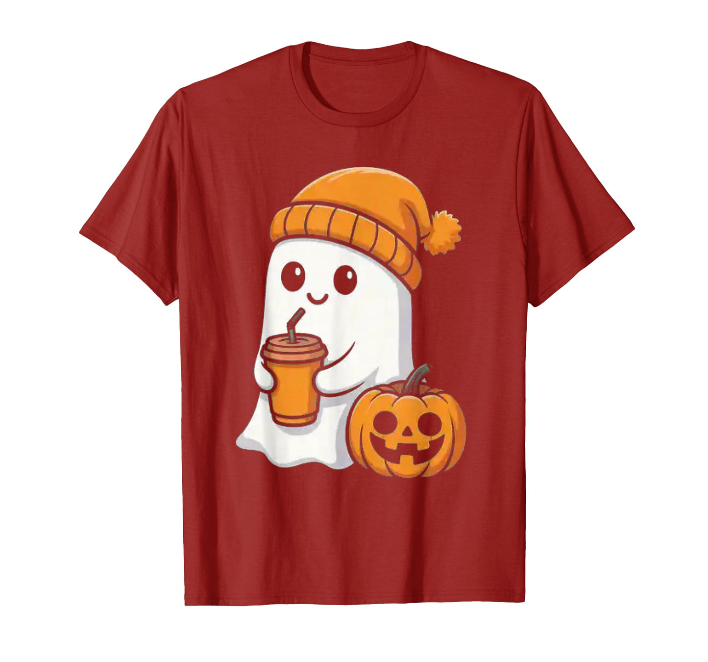 Halloween Costume Ghost Drinking Pumpkin Men Women Gifts T-Shirt