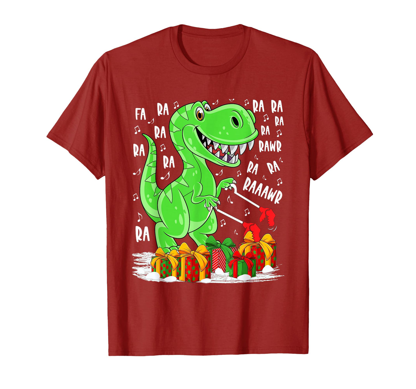 Dinosaur T-Rex Dino Christmas Lights Funny Men Boy Kids Xmas T-Shirt