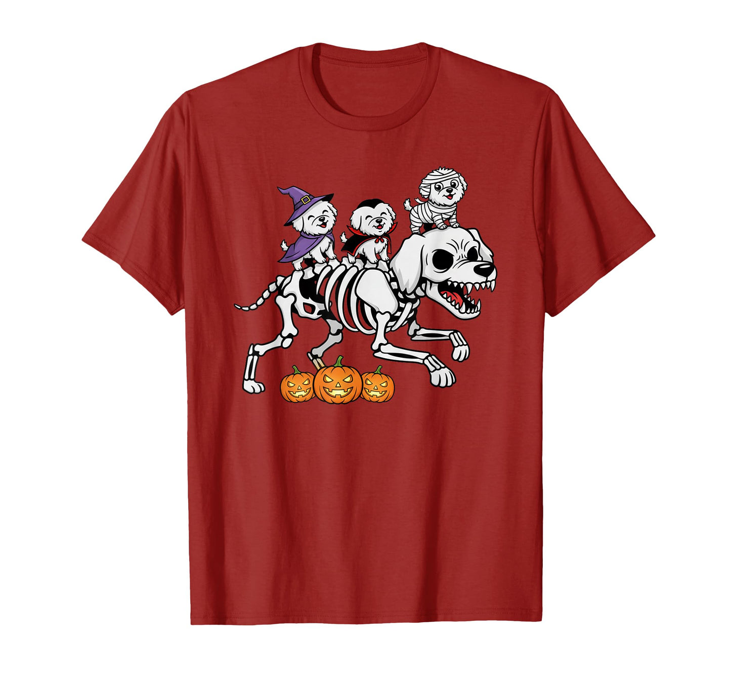 Havanese Dog Skeleton Mummy Witch Halloween Kids Mens Womens T-Shirt