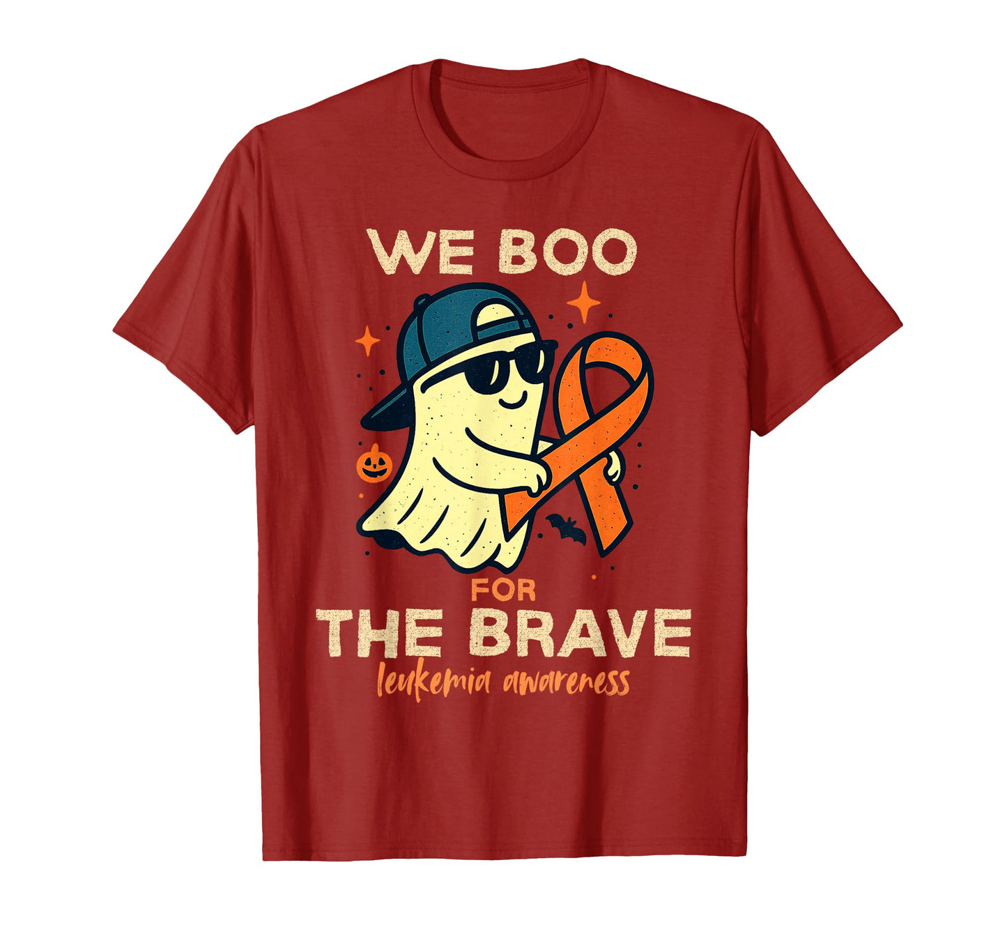 We Boo For The Brave Halloween Leukemia Awareness T-Shirt