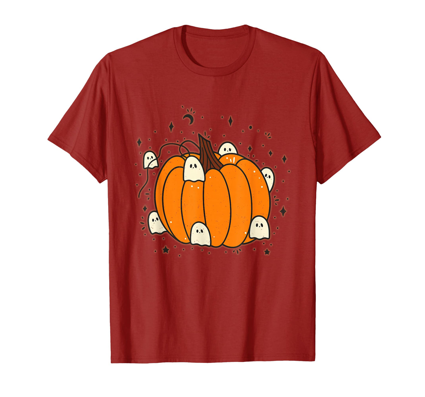 Pumpkin Ghost Halloween Cute Ghoul Spirit Spooky Season T-Shirt