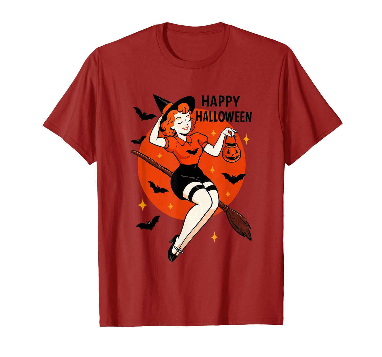 Happy Halloween Witch Broom Ride T-Shirt