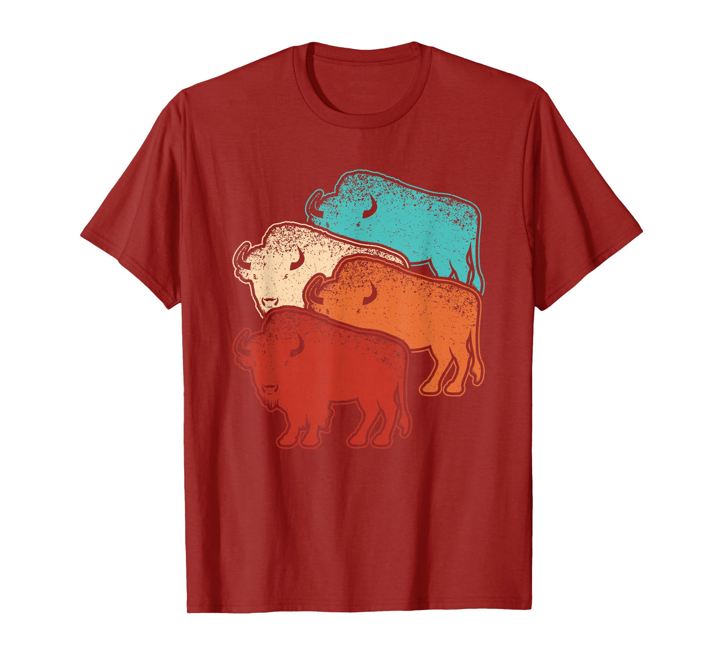 Retro Bison Lover Vintage Buffalo Men Women Kids T-Shirt