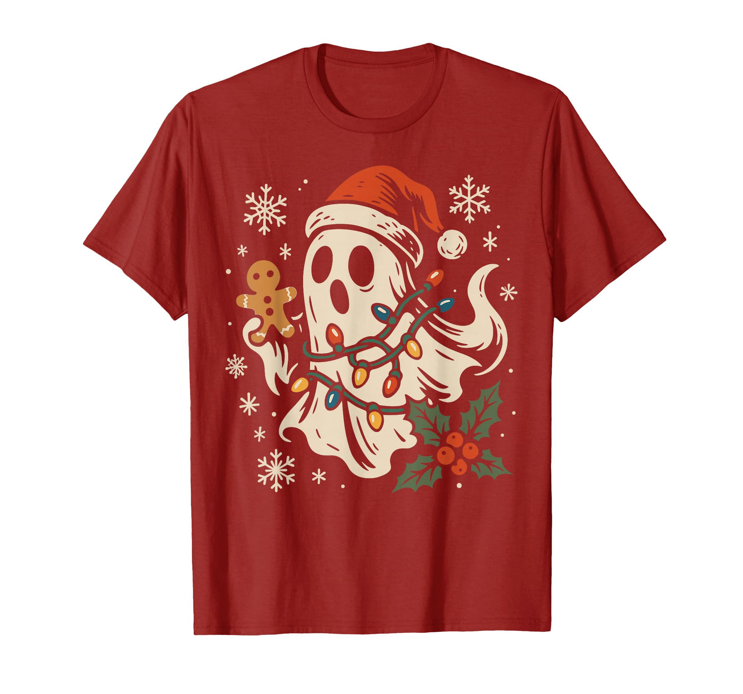 Ghost Christmas Santa Spooky Christmas T-Shirt
