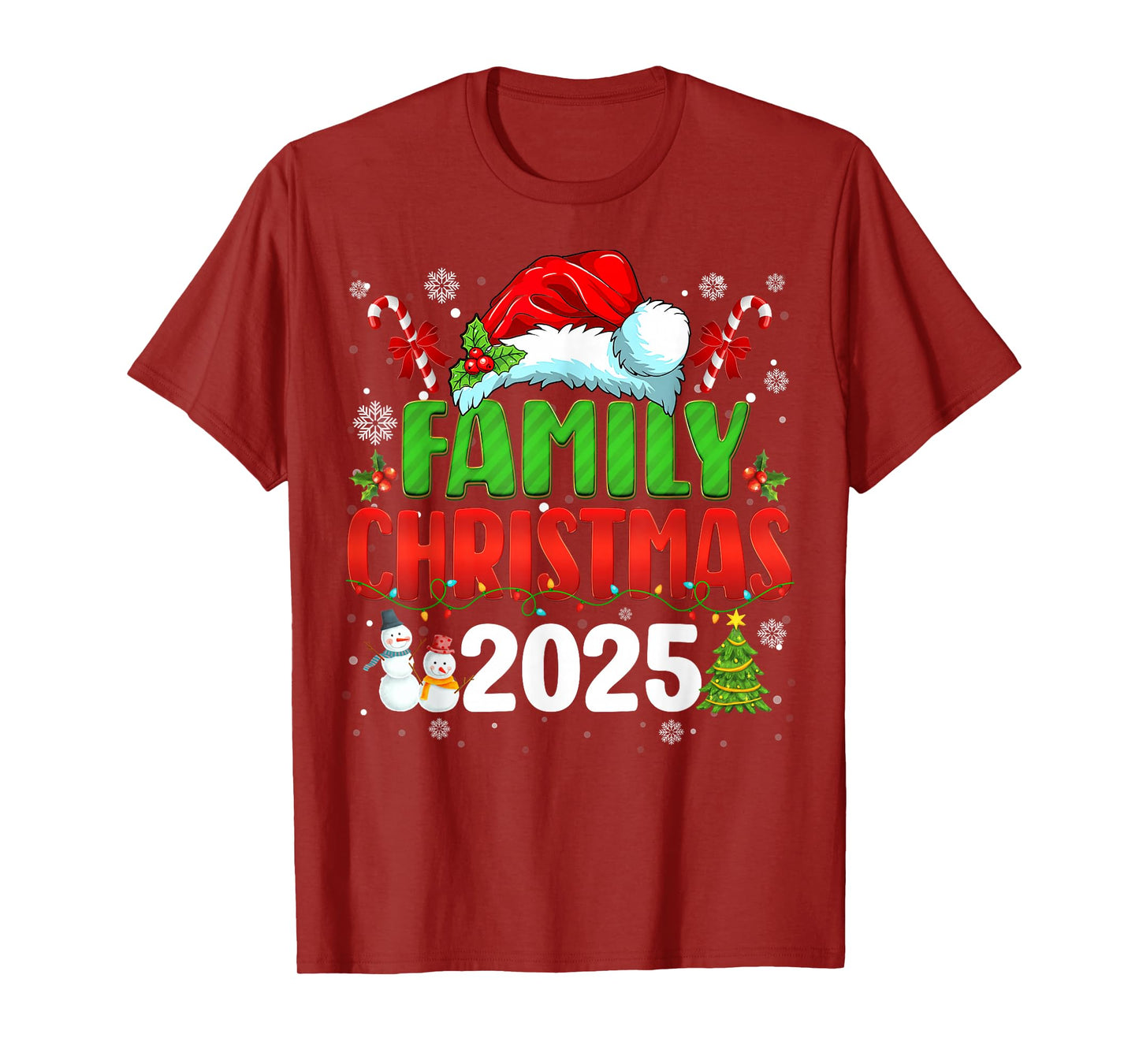 Family Christmas 2025 Matching Outfit Santa Squad Xmas Group T-Shirt