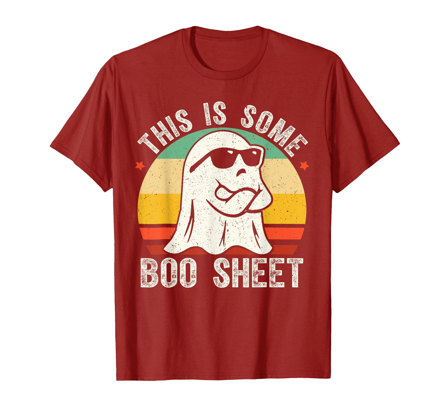Funny Halloween Ghost Costume Vintage Mens Women T-Shirt