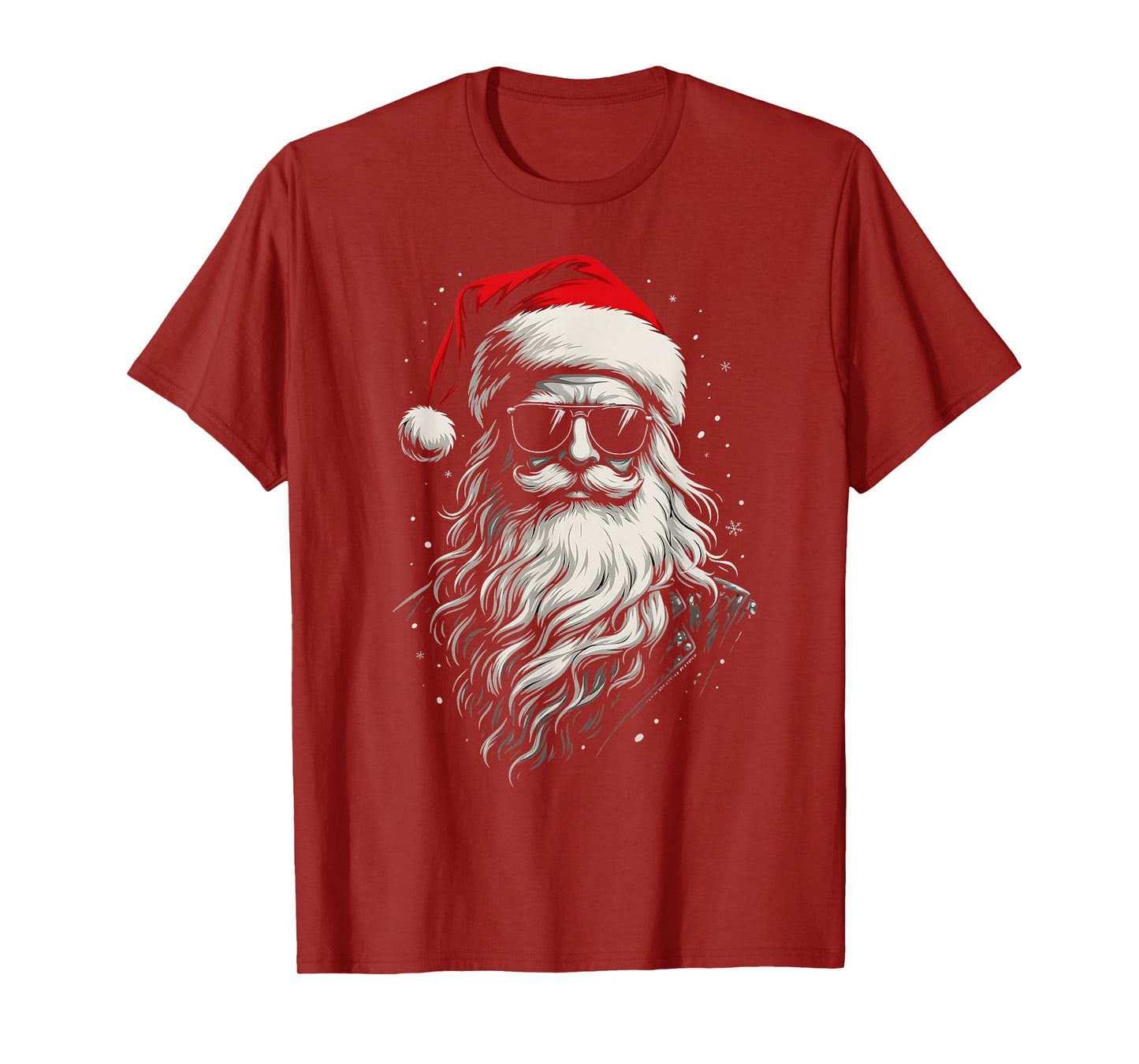 Cool Santa Clause Christmas Funny Santa Sunglasses Men Boys T-Shirt