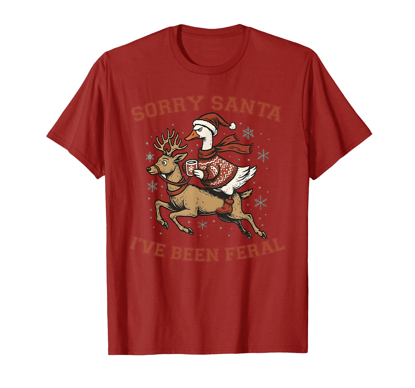 Santa, I've Been Feral, Naughty, Xmas, Witty T-Shirt