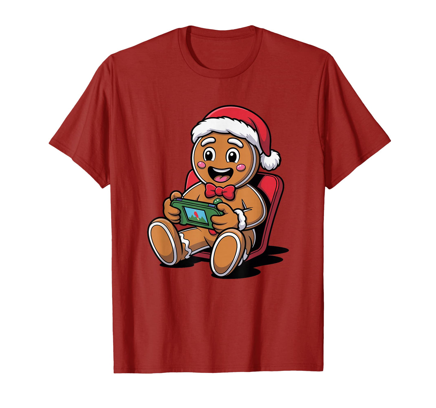 Gingerbread Gamer Christmas Funny Holiday Xmas Pajamas T-Shirt