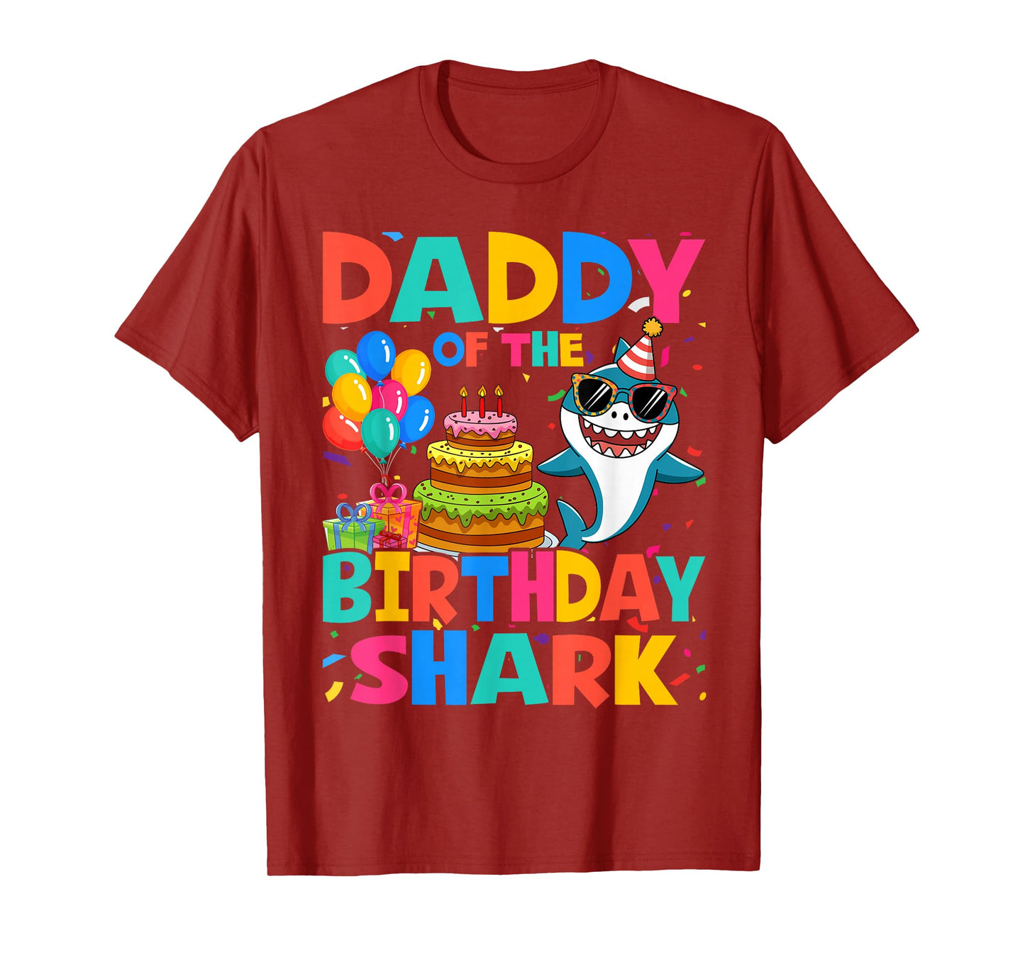Daddy of the Shark Birthday Dad Matching Family T-Shirt