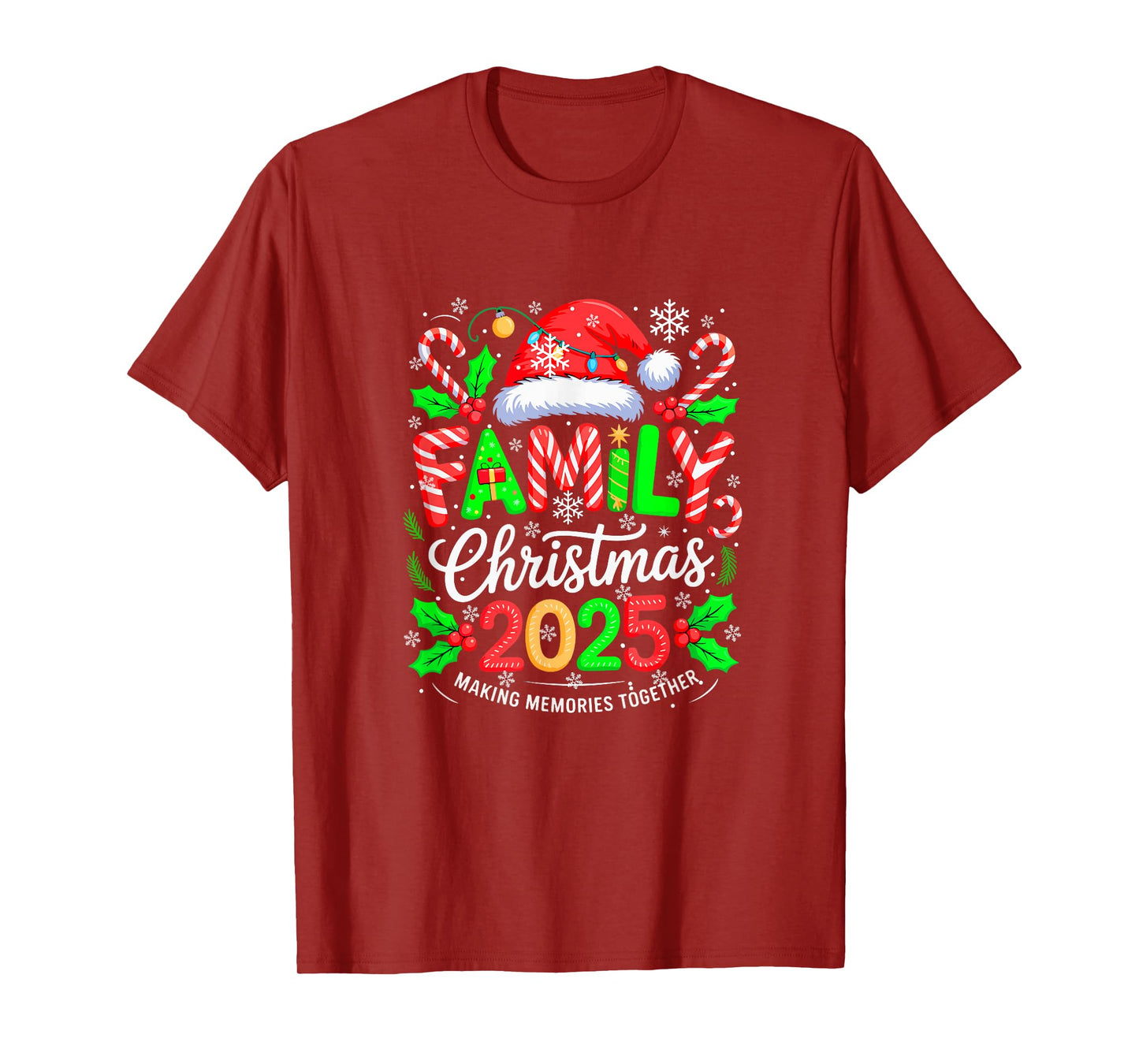 Family Christmas 2025 Colorful Costume Santa Lover Family T-Shirt