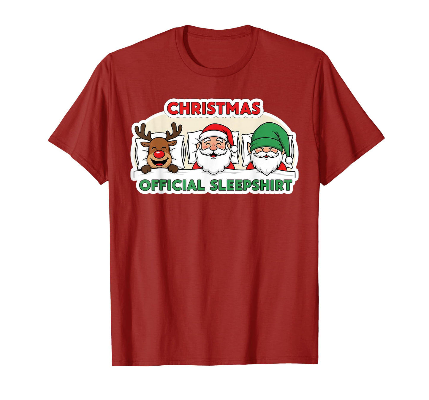 Christmas Sleepwear Santa Elf Reindeer Family Matching T-Shirt
