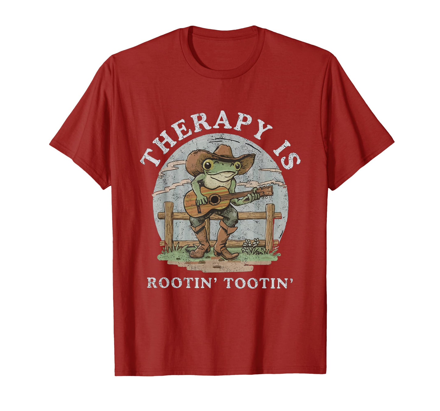 Therapy Is Rooting Tooting Vintage Western Behavior Therapy T-Shirt