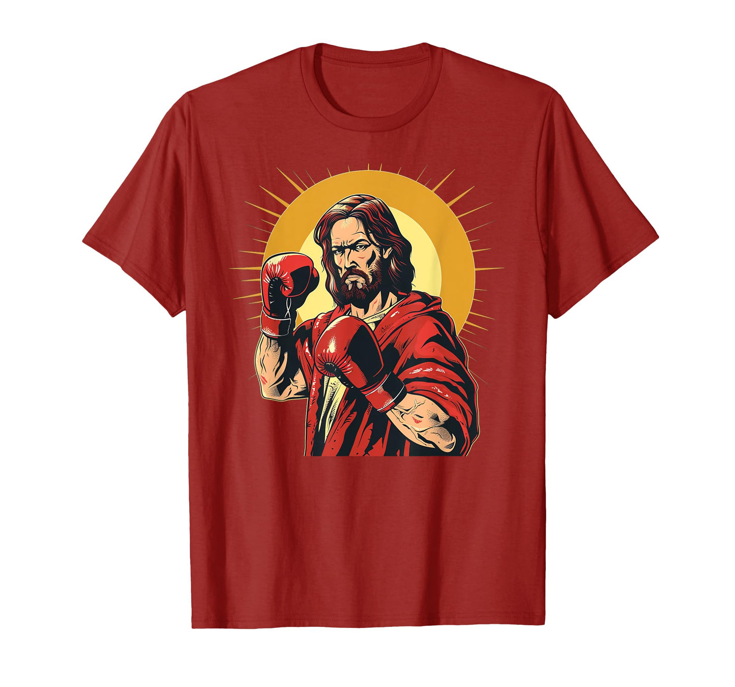 Lord Jesus and God in boxing ring Costume for Sports Fans T-Shirt