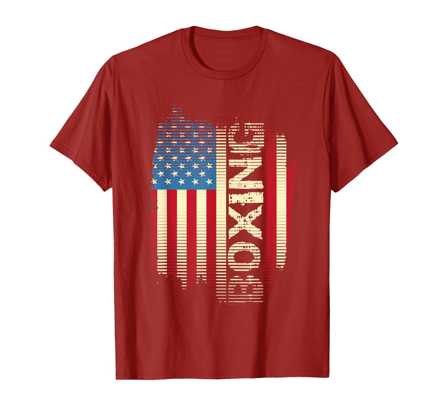 Patriotic USA Flag Boxing Kickboxing Kickboxer Gym Boxer T-Shirt