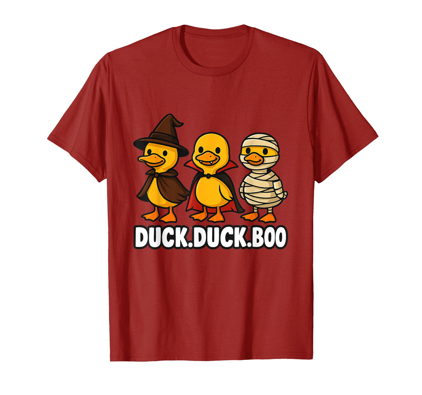 Duck Boo Funny Cute Spooky Halloween Retro Goose T-Shirt