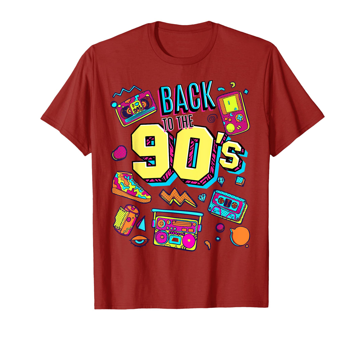 Men's Women's Kids Vintage Retro Back To 90's Graphic Design T-Shirt