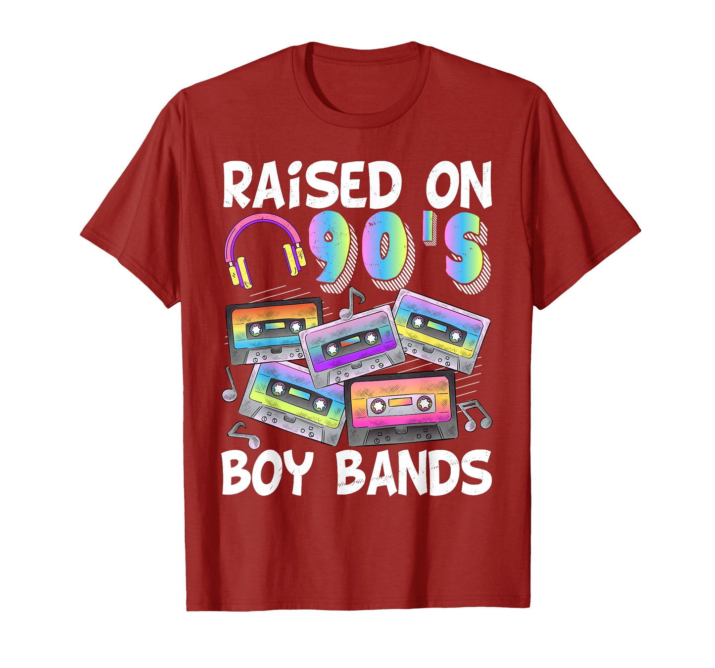 Raised On 90s BoyBand Cassette Tape Retro 90s Music Lover T-Shirt