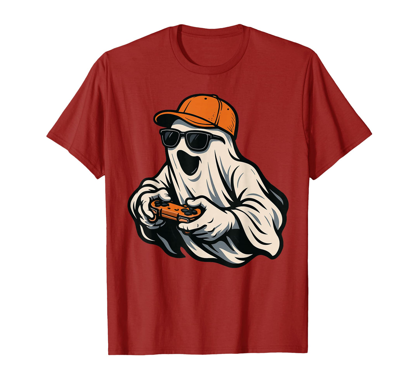 Halloween Boys Kids Ghost Gamer Scary Costume T-Shirt
