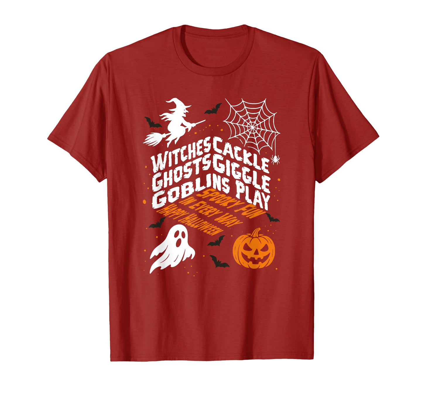 Halloween Witches Ghosts Goblins Spooky Fun Quote Graphic T-Shirt