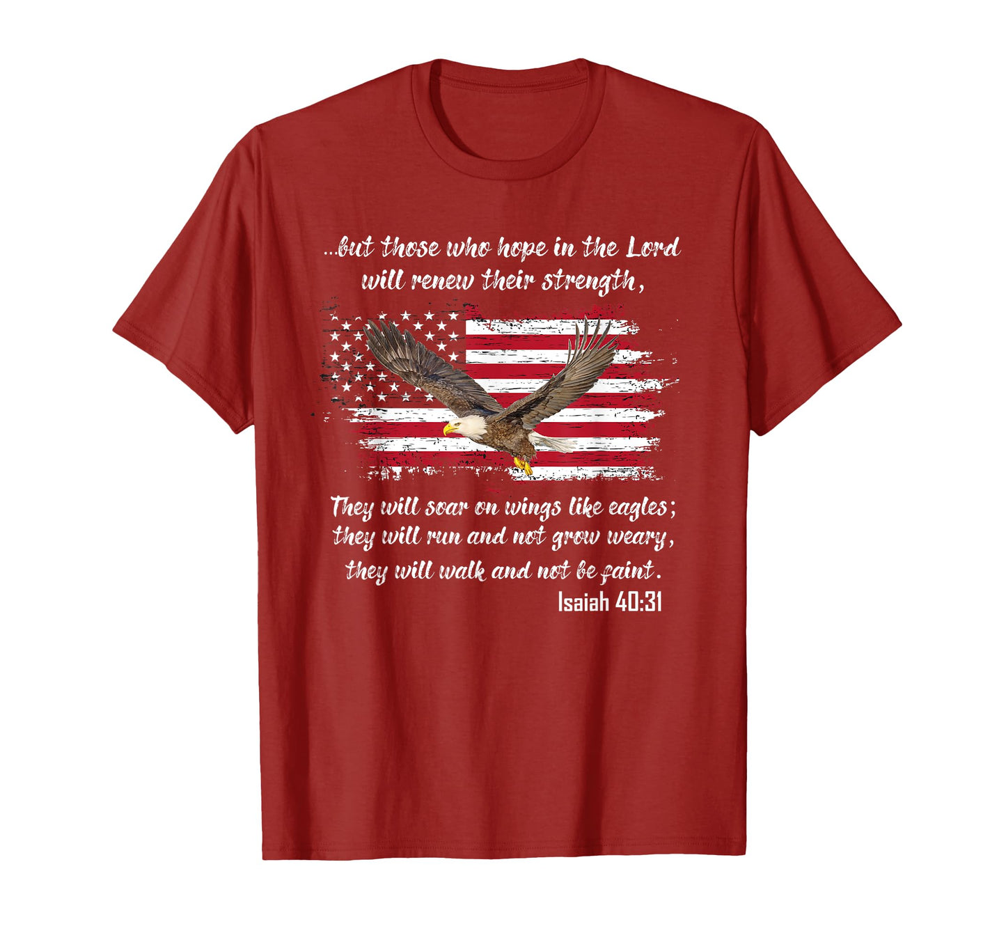 Isaiah 40:31 T-Shirt Holy Bible Verse Scripture Shirt T-Shirt