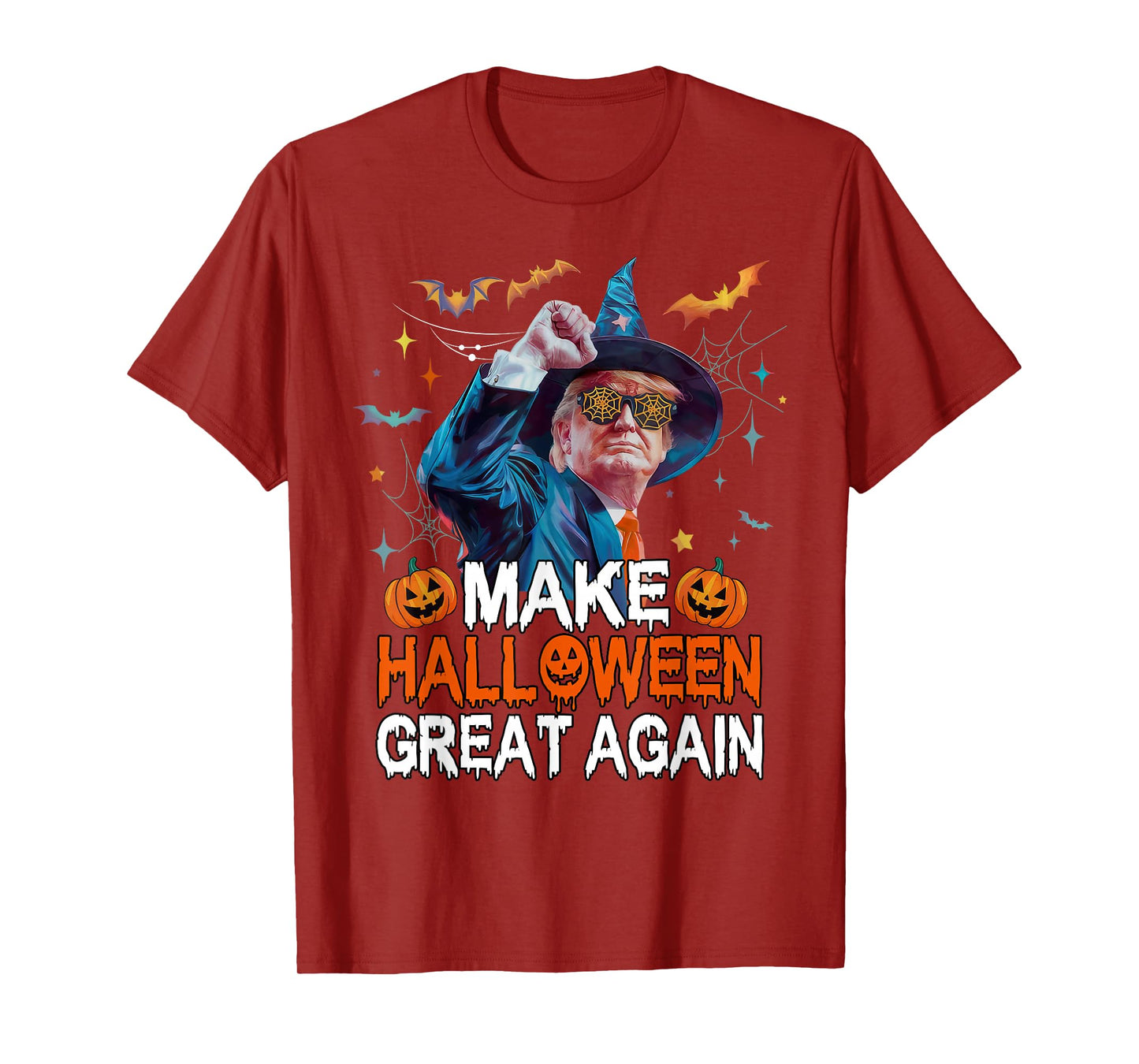 Make Halloween Great Again Funny Trump Spooky Season Witch T-Shirt