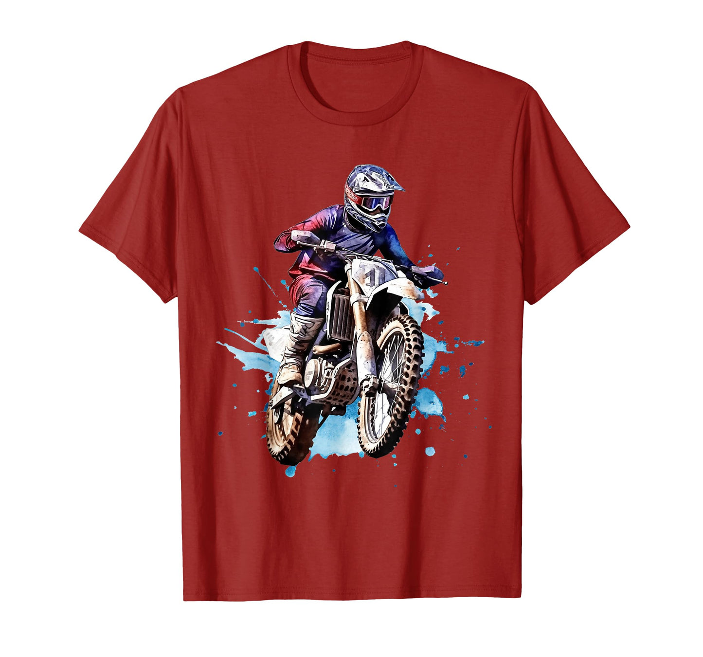 Dirt Bike USA Flag Vintage Motocross Riders Freestyle T-Shirt